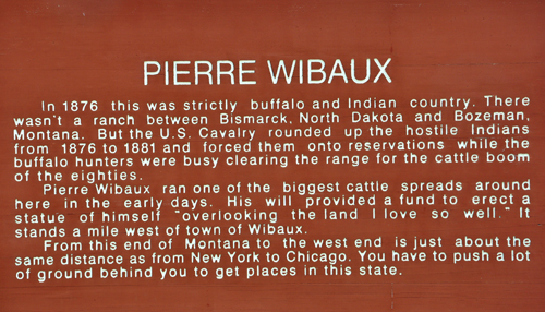 sign about Pierre Wibaux